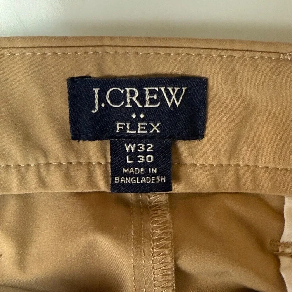 J Crew Pants Mens 32x30 Fits 34‎ Khaki Flex Slim Golf Preppy AA712 Polyester